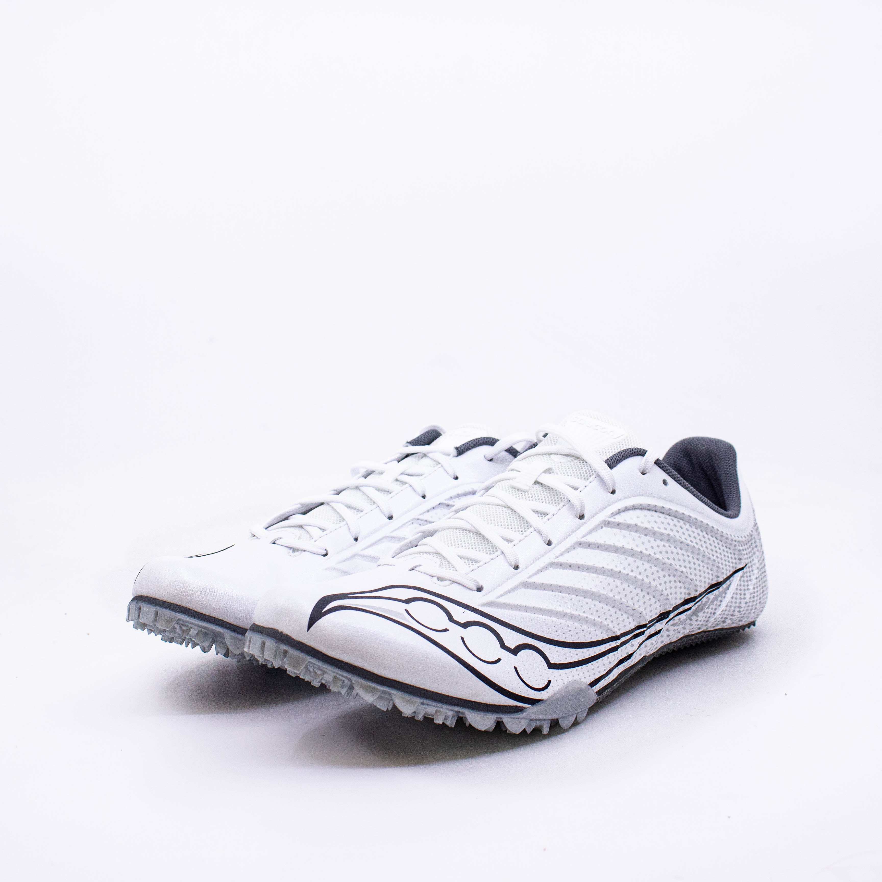Saucony Spitfire 5 (D Standard) Men's White/Carbon - Frontrunner Colombo